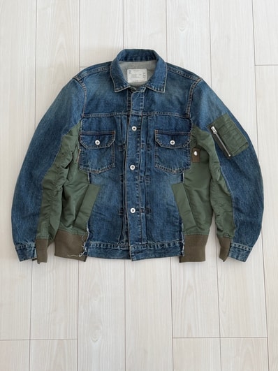 sacai Denim x MA-1 Jacket "Blue"