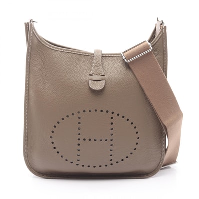 エルメス HERMES エヴリン 3 トロワ PM ショルダーバッグ バッグ レザー トリヨンクレマンス トリヨンクレマンス エトゥープ W刻印(2024年製造) レディース グレー系 【中古】