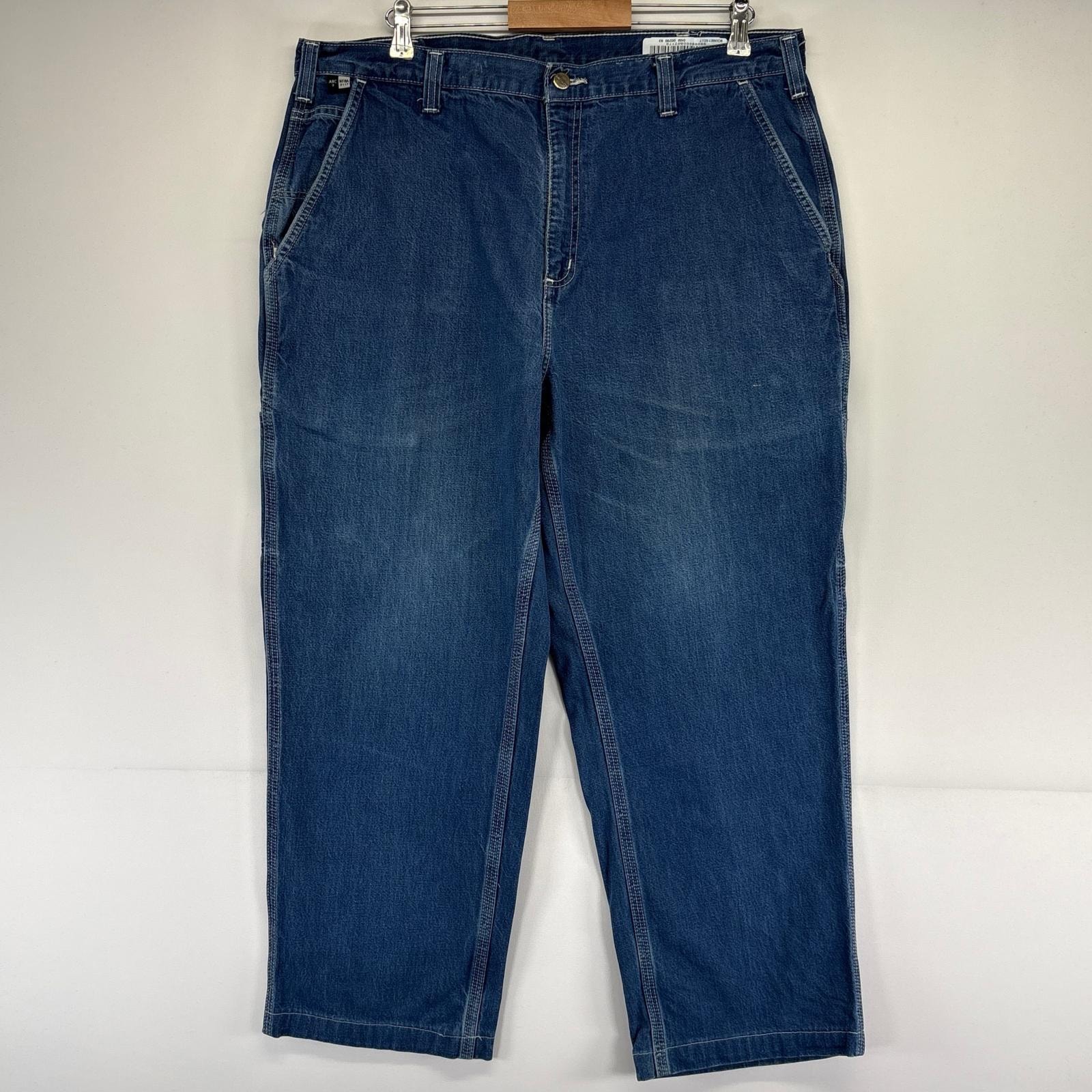 古着 カーハート Carhartt デニム パンツ Gパン ペインターパンツ ワーク 大きいサイズ w40×L32  ブルー系 メンズ