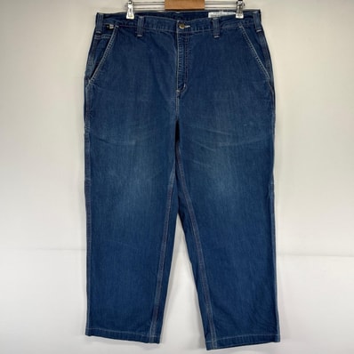 古着 カーハート Carhartt デニム パンツ Gパン ペインターパンツ ワーク 大きいサイズ w40×L32 ブルー系 メンズ