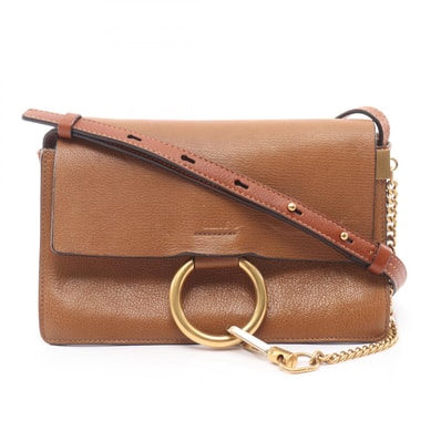 クロエ Chloe FAYE フェイ ショルダーバッグ バッグ レザー レディース ブラウン系 【中古】