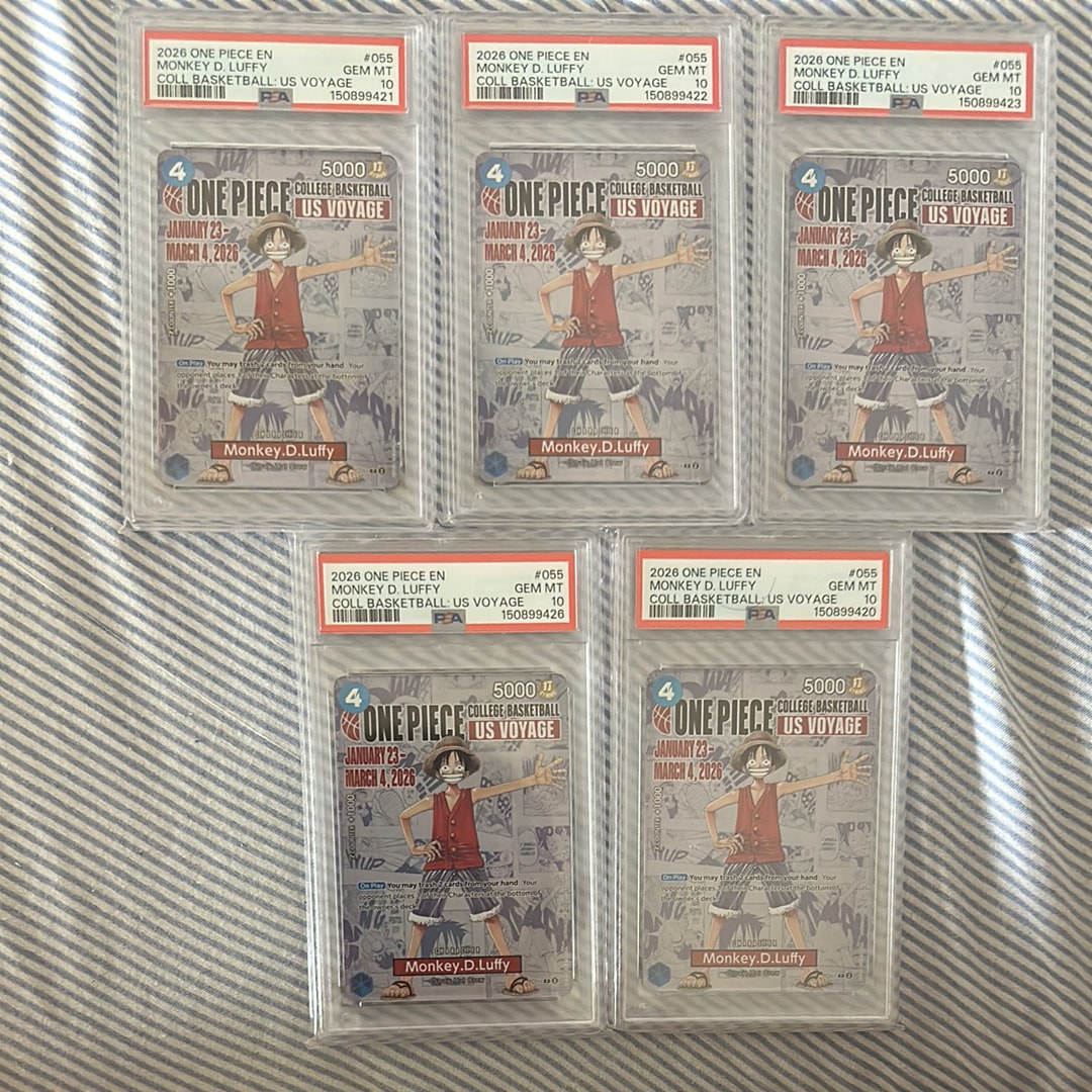 モンキー・D・ルフィ:P (開封済) [P-055]【英語版】(プロモーションカード「ワンピース カレッジ バスケットボール:USボヤージュ」)