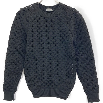 ディオールオム 563M612AT120 ブラック 透かし編み ニット セーター XS