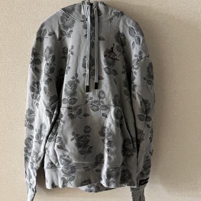 Jordan A ma maniere Allover Print Fleece Hoodie "Obsidian Mist"
