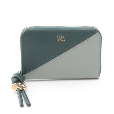 フェンディ FENDI FFダイヤモンド ジップアラウンド財布 ミニ ラウンド財布 財布 レザー レディース グリーン系 8M0313AYCAF1TWG 【新品】