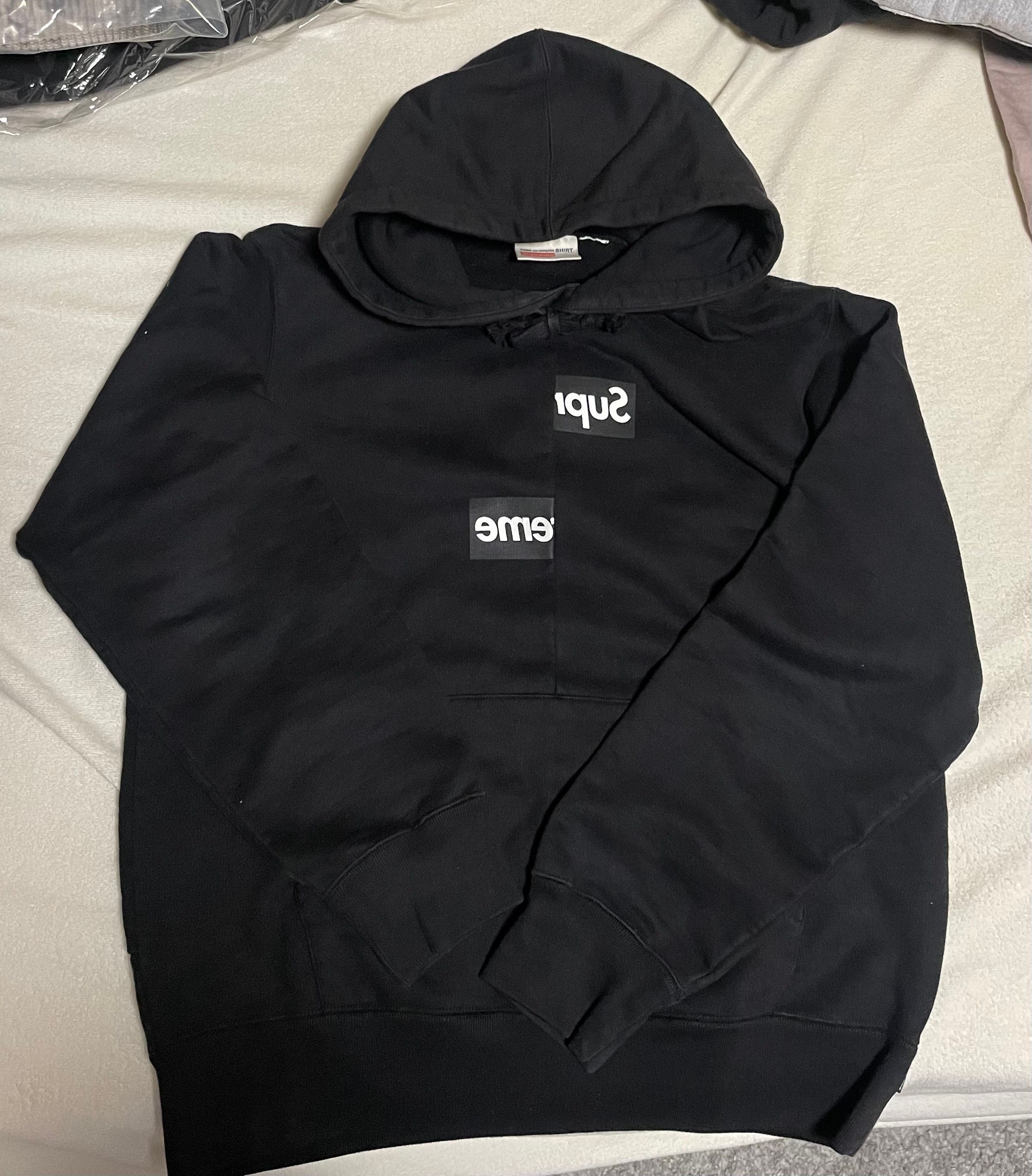 Supreme / Comme des Garçons SHIRT® Split Box Logo Hooded Sweatshirt "Black"