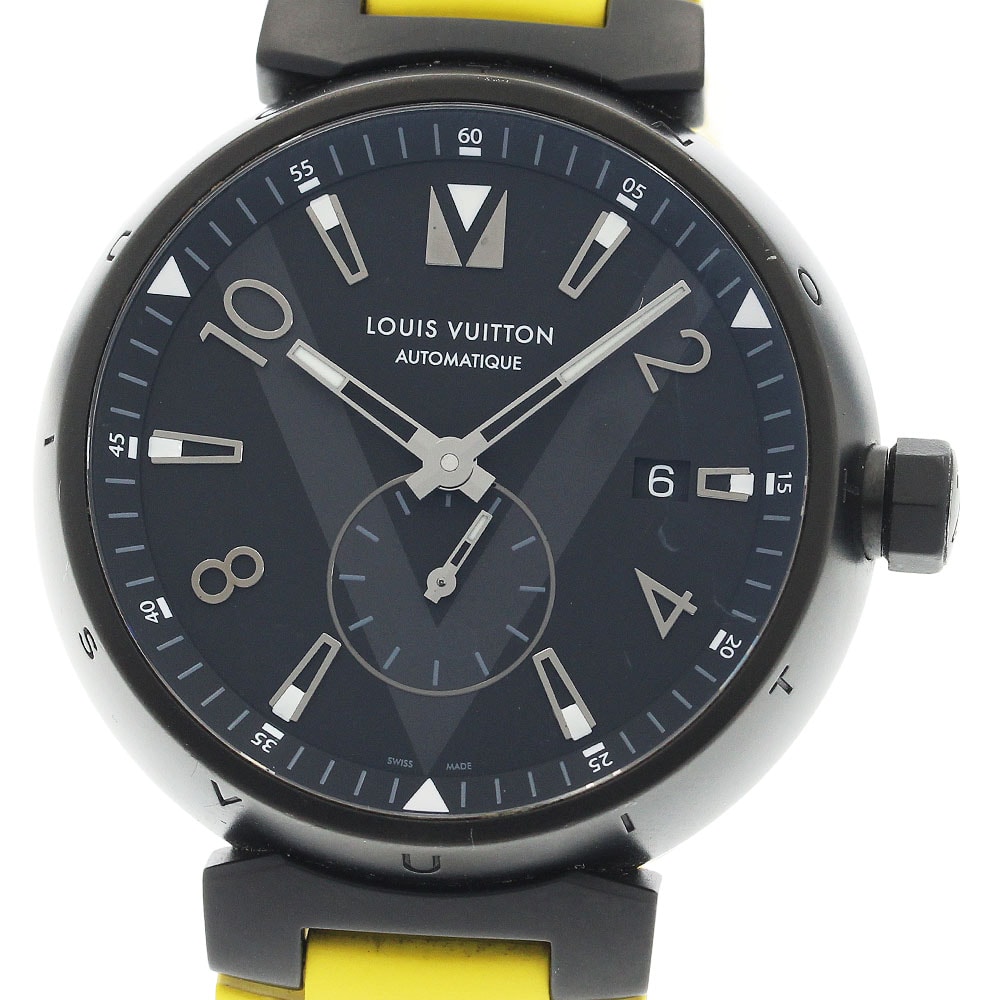 ☆良品 ルイ・ヴィトン タンブール オールブラック Q1D22 メンズ 【中古】