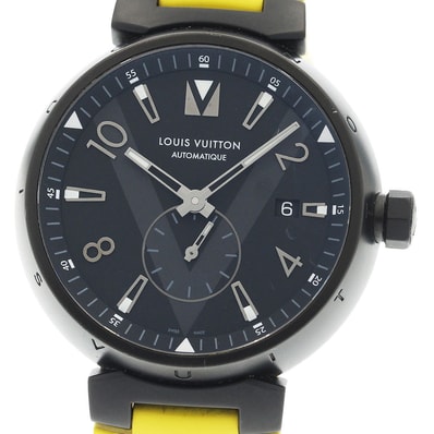 ☆良品 ルイ・ヴィトン タンブール オールブラック Q1D22 メンズ 【中古】