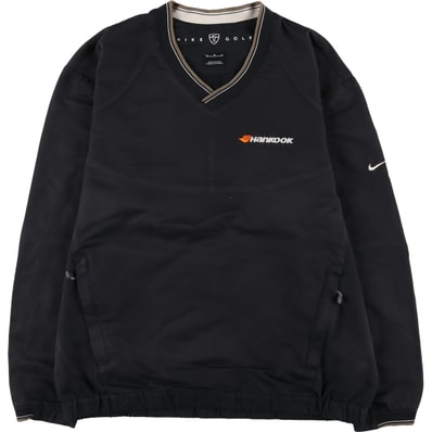 古着 00年代 ナイキ NIKE GOLF ゴルフ HANKOOK ハンコック Vネック ウォームアッププルオーバー メンズM相当/eaa515808