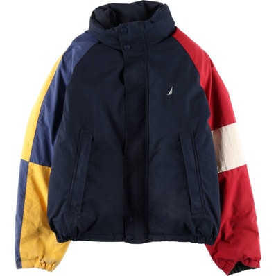 古着 00年代~ ノーティカ NAUTICA クレイジーパターン リバーシブル ダウンジャケット メンズM相当/eaa619175