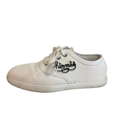エルメス HERMES スニーカー パッチ アップリケ イノサン ホワイト