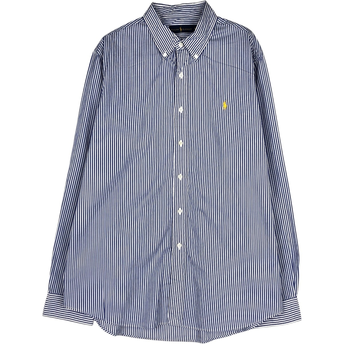 古着 ラルフローレン Ralph Lauren 長袖 ボタンダウンストライプシャツ メンズXL相当/eaa663245