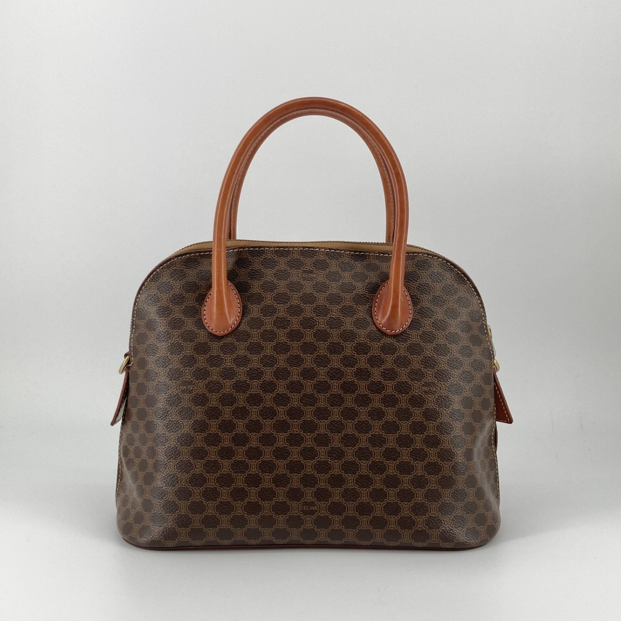 CELINE(セリーヌ) マカダム柄  ハンドバッグ ブラウン
