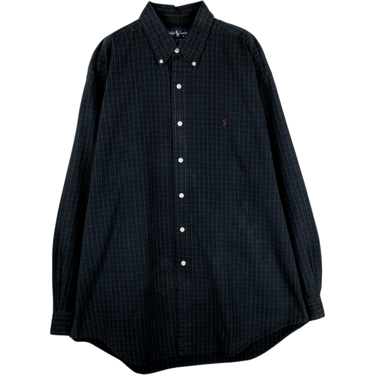 古着 ラルフローレン Ralph Lauren BLAKE ブラックウォッチチェック 長袖 ボタンダウンチェックシャツ メンズL相当/eaa629044