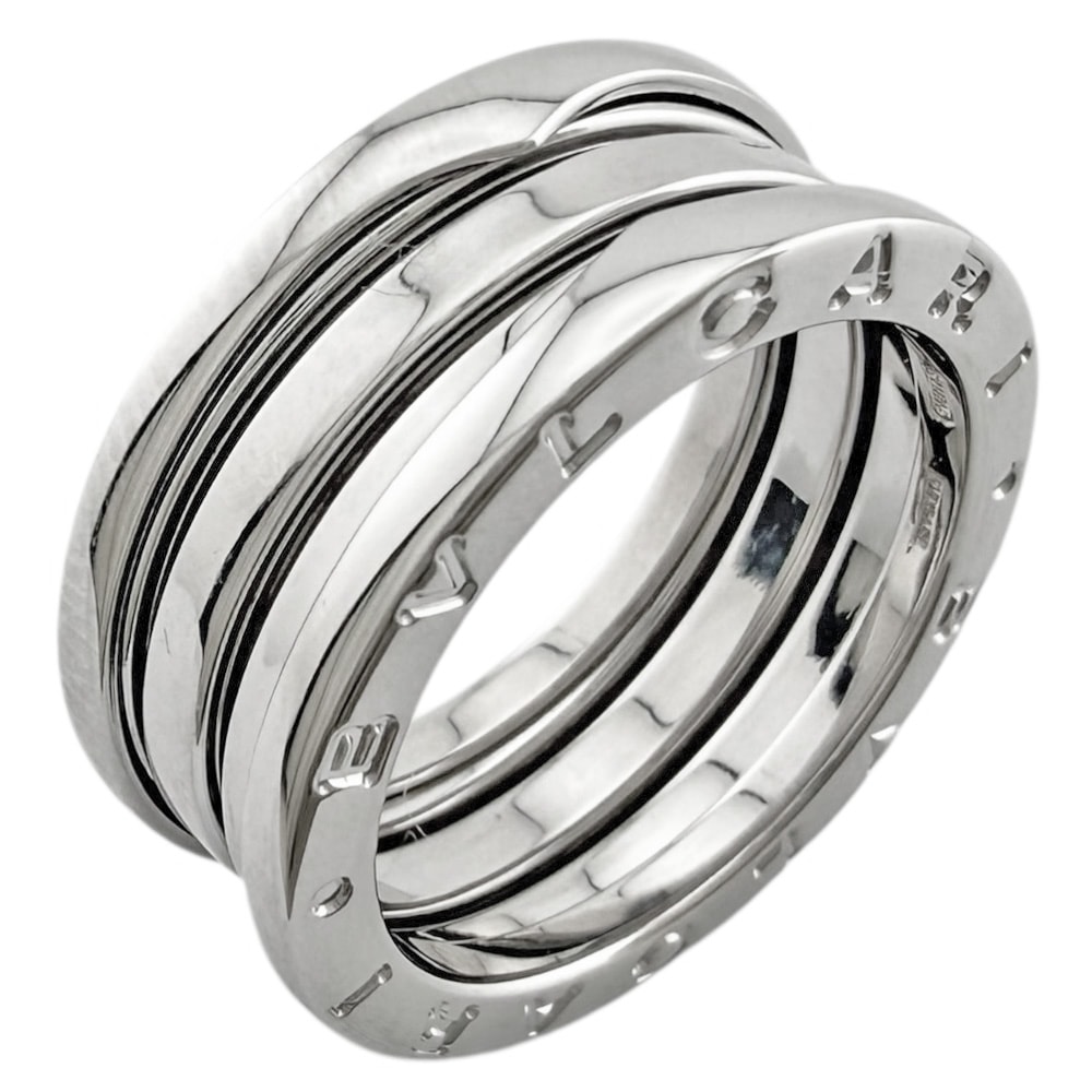 ブルガリ B-zero.1 ビーゼロワン 3バンド リング 指輪 15.5号 18金 K18ホワイトゴールド ユニセックス BVLGARI  中古