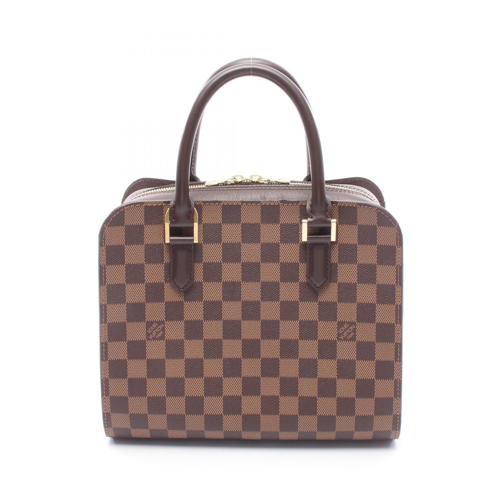ルイ・ヴィトン LOUIS VUITTON トリアナ ハンドバッグ バッグ PVCコーティングキャンバス レザー ダミエ エベヌ レディース ブラウン系 N51155 【中古】