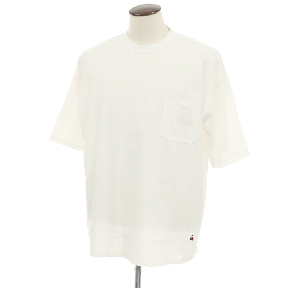 【中古】ブルックスブラザーズ Brooks Brothers コットン クルーネック 半袖ポケットTシャツ ホワイト【サイズXL】【メンズ】