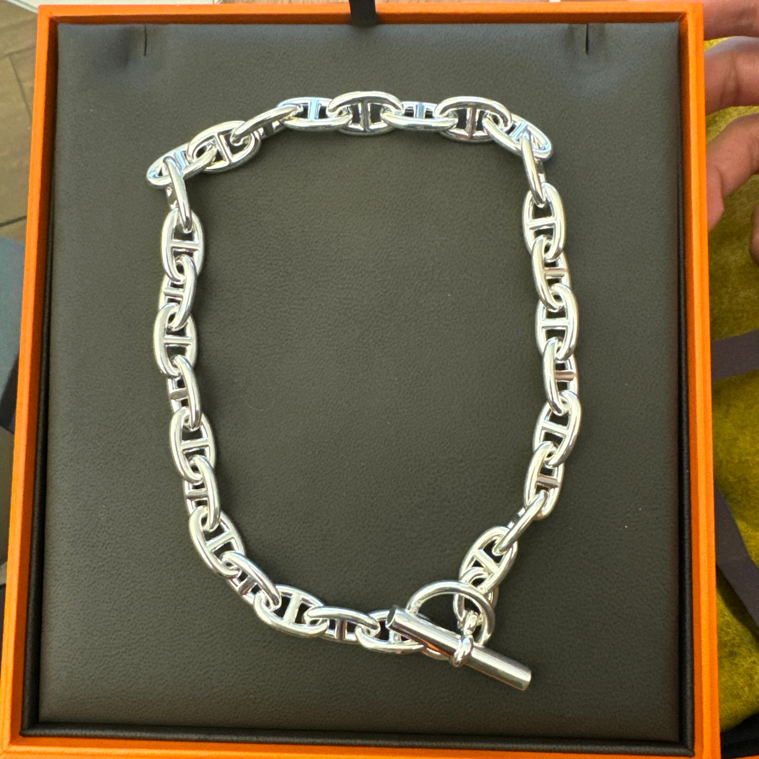 Hermes Chaine D'ancre GM Necklace Large Model "Silver"