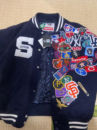 Supreme / New Era®/ MLB Varsity Jacket "Navy"