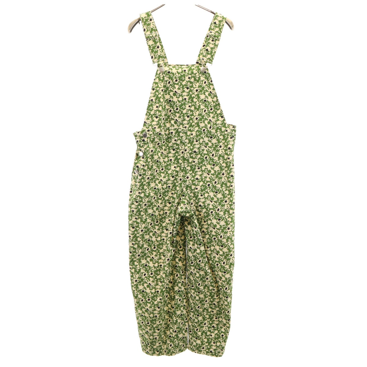 ZARA ザラ 花柄 オーバーオール XS グリーン