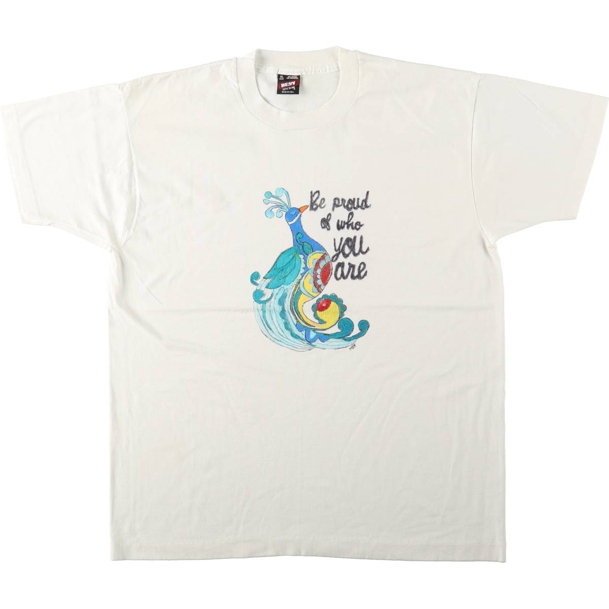 古着 90年代 フルーツオブザルーム FRUIT OF THE LOOM BEST メッセージプリントTシャツ USA製 メンズXL相当 ヴィンテージ/eaa642282