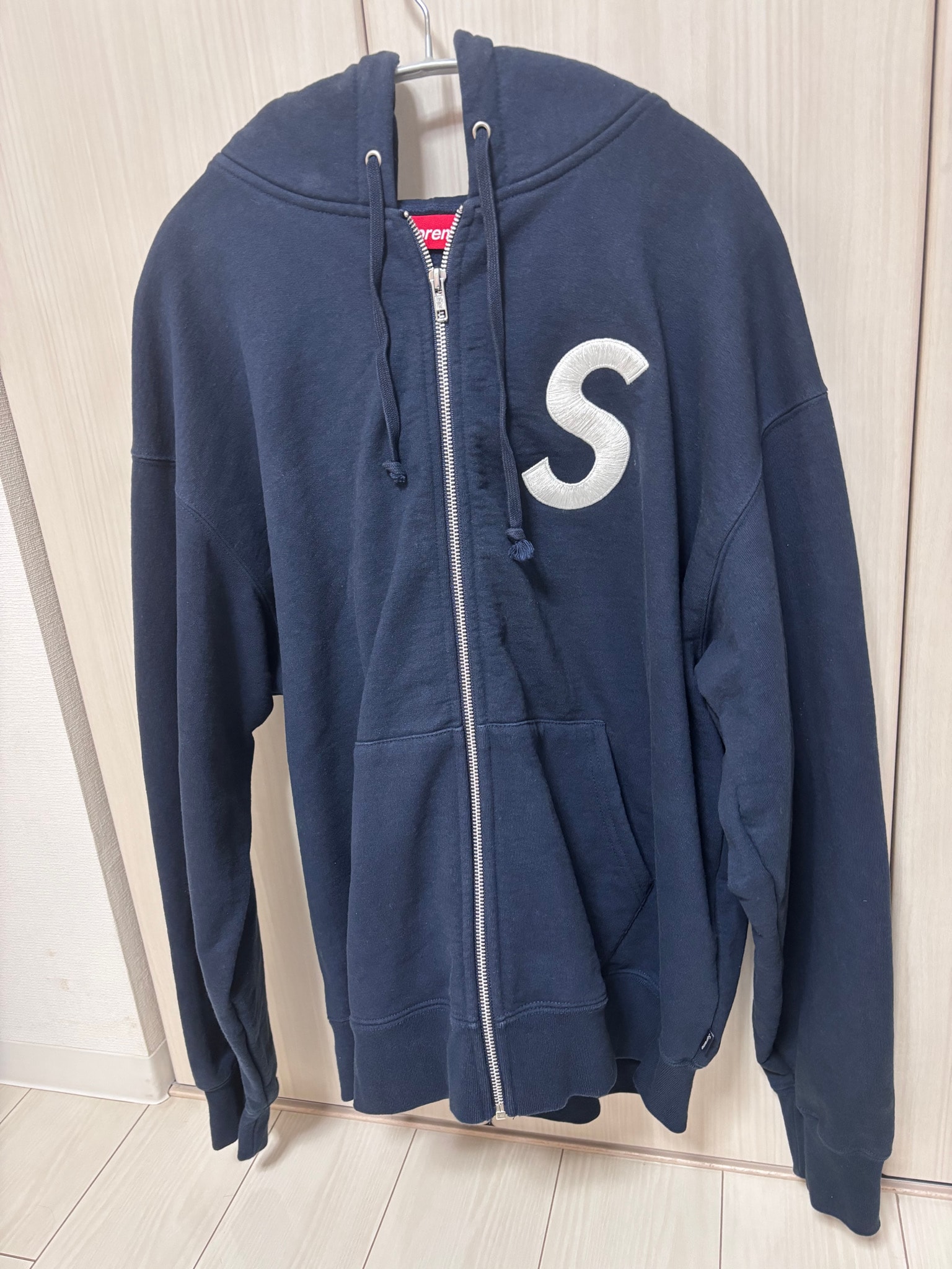 Supreme S Logo Zip Up Hooded Sweatshirt (25FW) "Navy"