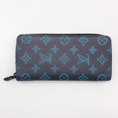 Louis Vuitton Zippy Vertical Wallet "Navy River Blue"