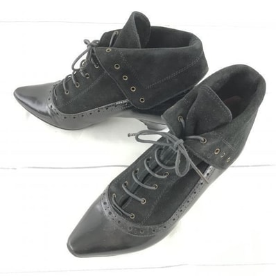 イタリア製★MARC by マークジェイコブス★レースアップブーティ【36A/22.5--23.0/黒】シューズ/ブーツ/靴/3cmヒール◆A-69W