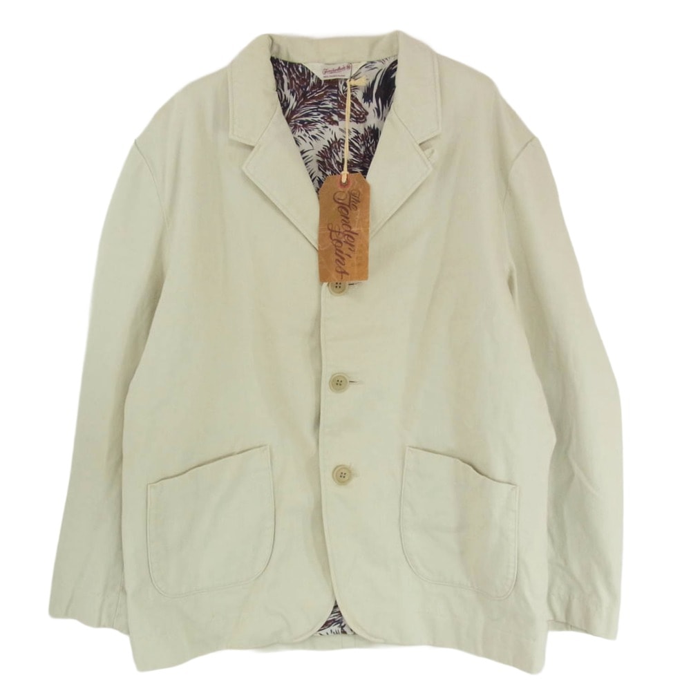TENDERLOIN テンダーロイン テーラードジャケット T-SATIN JKT サテン 3B テーラードジャケット ブレザー オフホワイト系 M【中古】