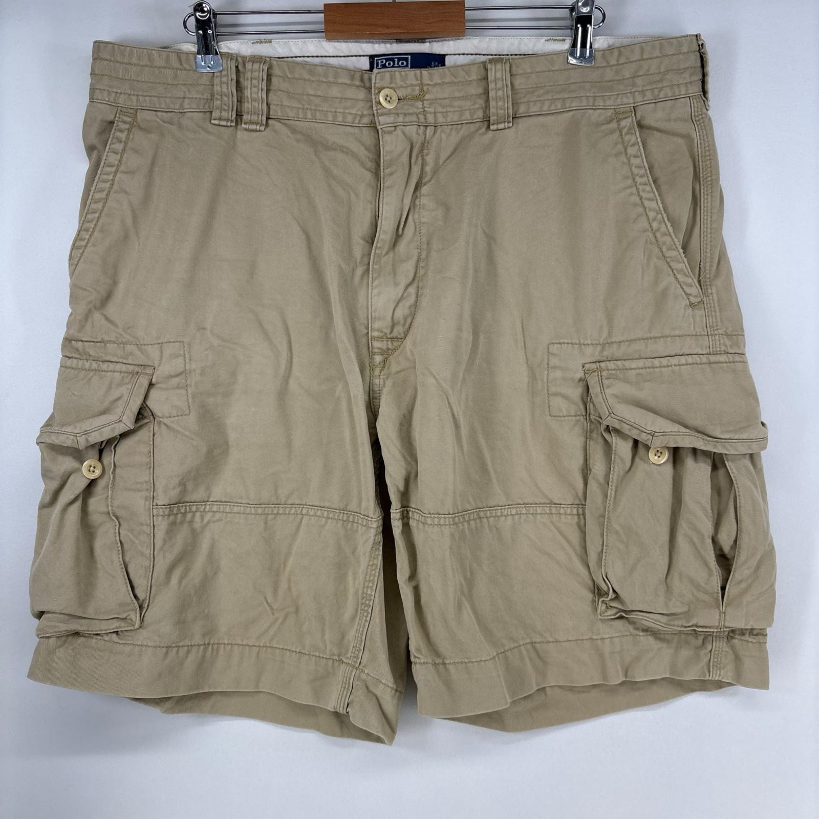 古着 ポロバイラルフローレン Polo by Ralph Lauren ショートパンツ カーゴパンツ チノパン ポロチノ ハーフパンツ w40  ベージュ メンズ