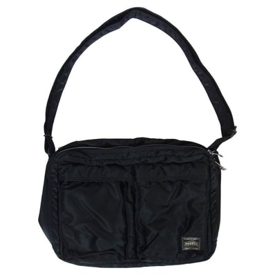 PORTER ポーター TANKER SLING BAG W zip タンカー スリング ショルダーバッグ ブラック系【中古】