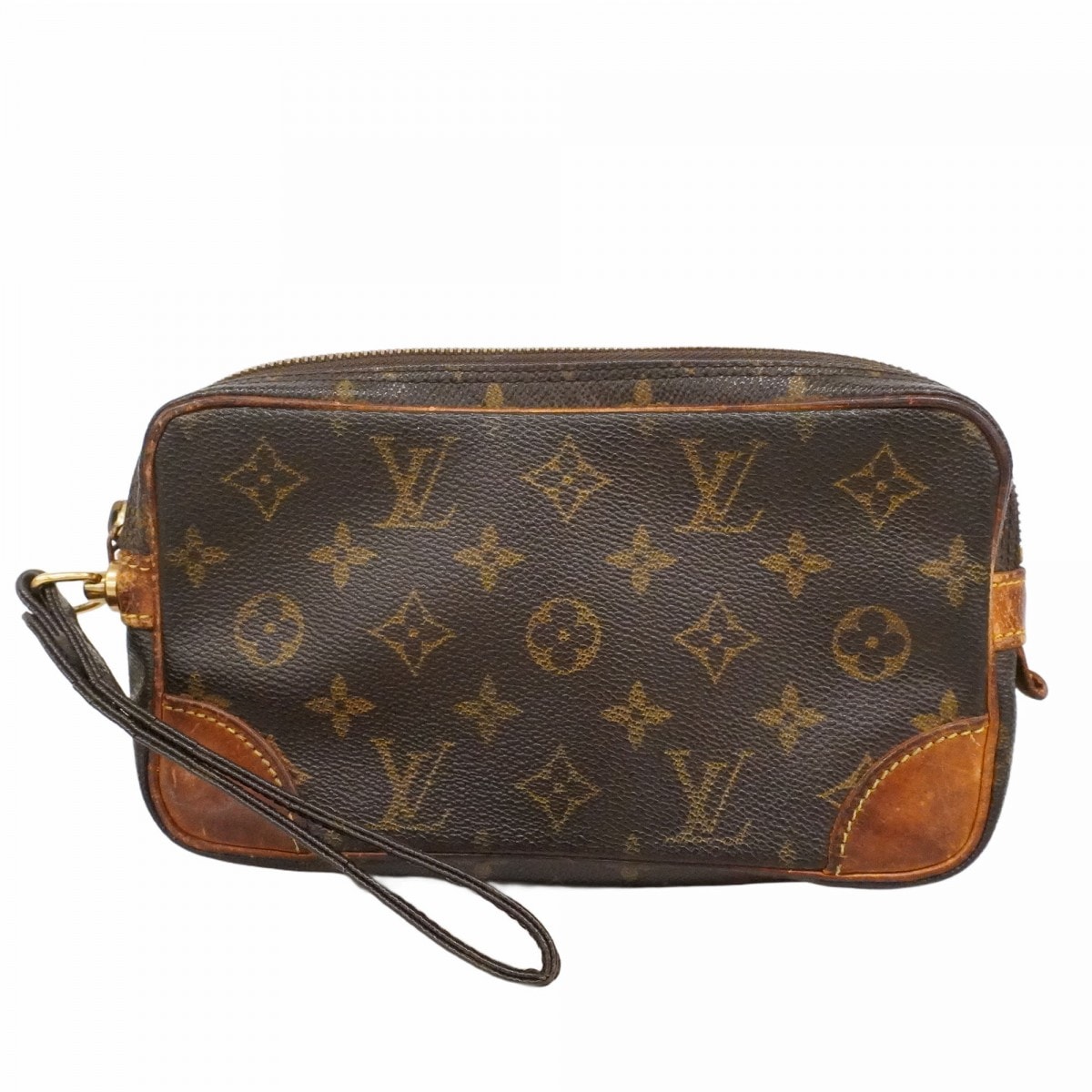 【6dd5216】ルイヴィトン クラッチバッグ モノグラム マルリードラゴンヌPM  M51827 ブラウン【中古】メンズ