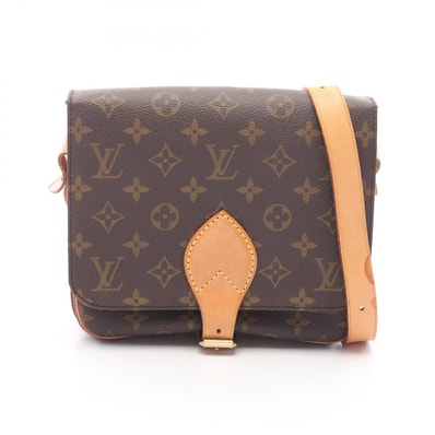 ルイ・ヴィトン LOUIS VUITTON カルトシエールMM ショルダーバッグ バッグ PVCコーティングキャンバス レザー モノグラム レディース ブラウン系 M51253 【中古】