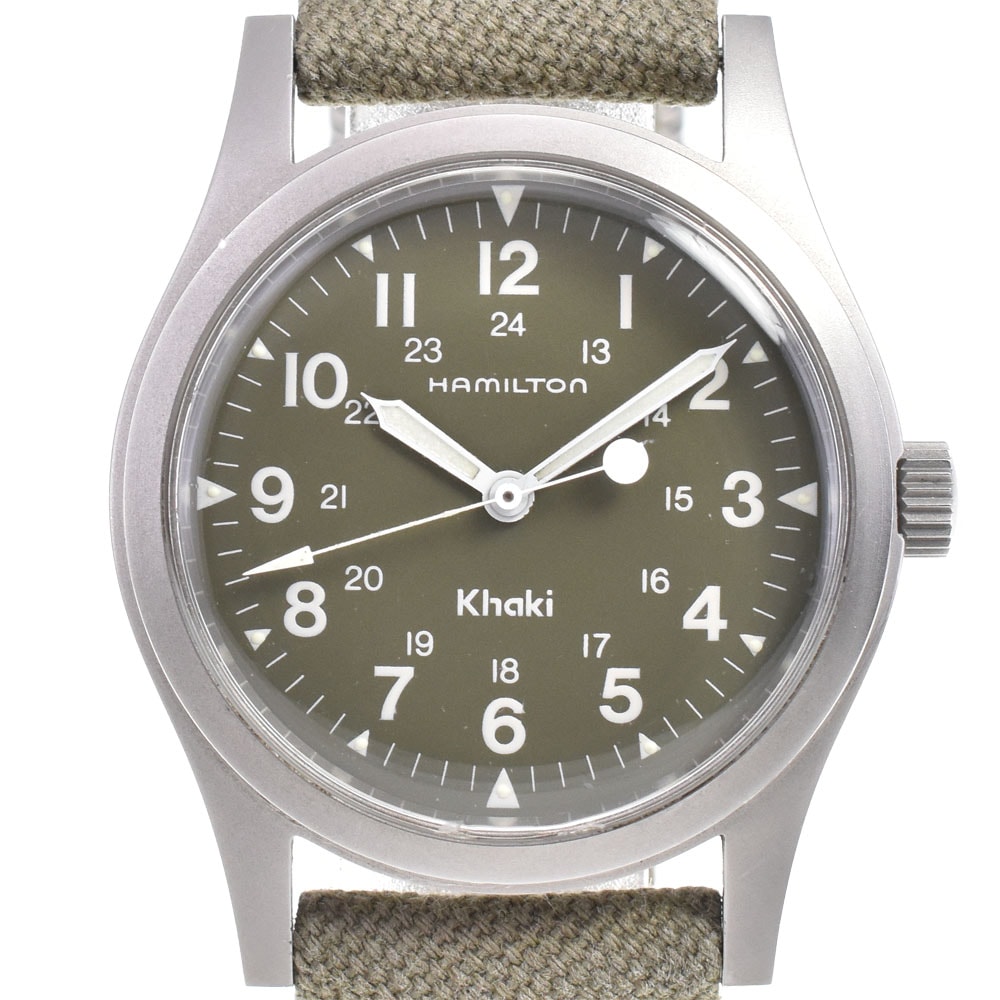 ハミルトン HAMILTON 9415A カーキ 手巻き ボーイズ 美品 N#145801