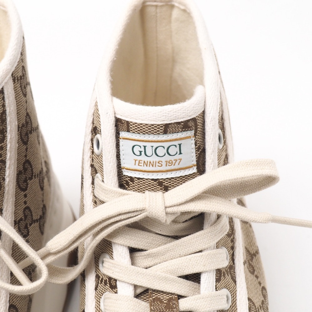 A (未使用に近い)】□美品□GUCCI グッチ グッチテニス1977 スニーカー