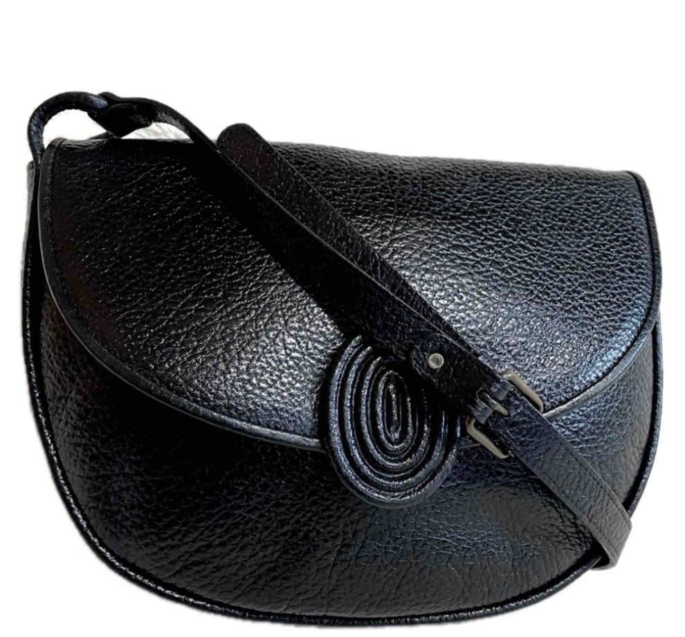 激レア イヴサンローラン オールレザー ショルダーバッグ クロスボディ 黒