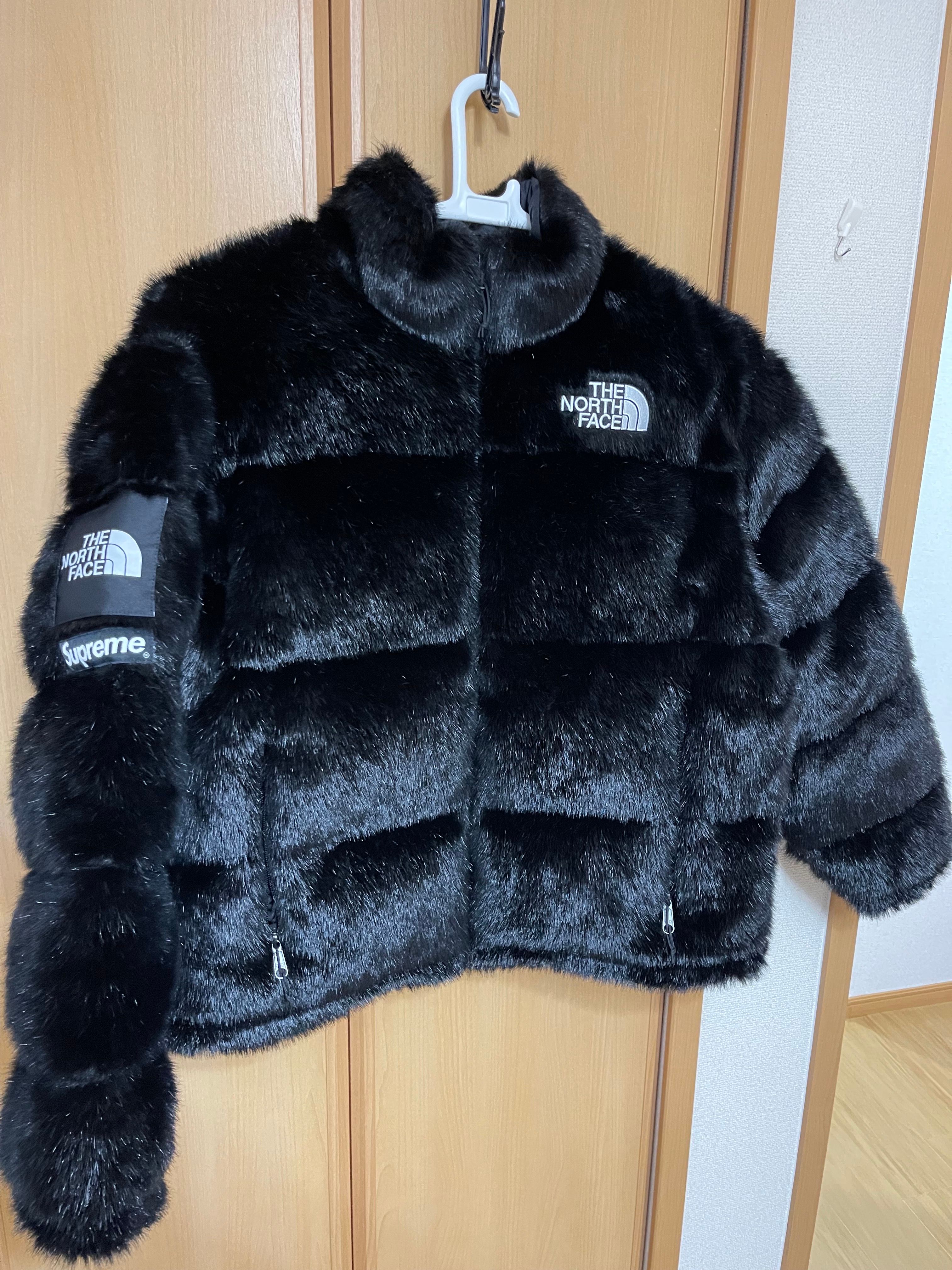 Supreme x The North Face Faux Fur Nuptse Jacket "Black"