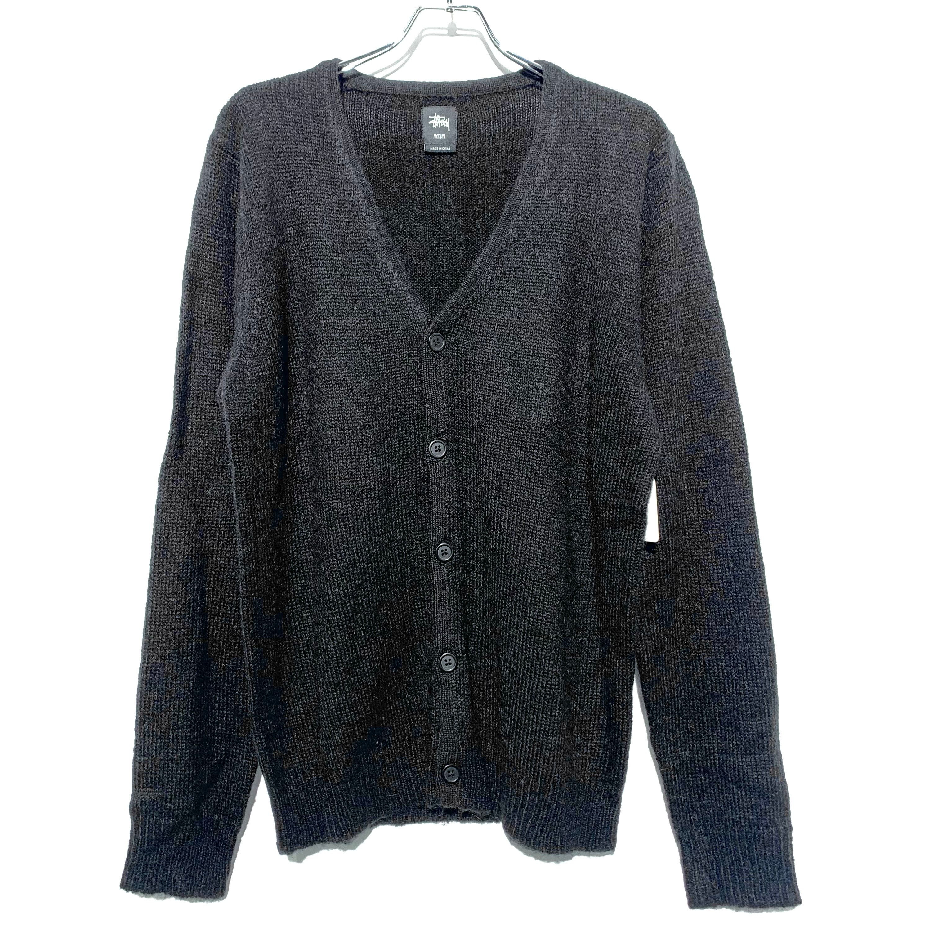 STUSSY MOHAIR MIX CARDIGAN Black