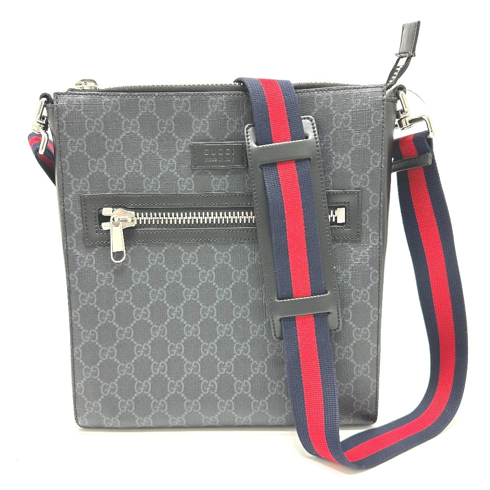 グッチ GUCCI メッセンジャー 474137 GG カバン ショルダーバッグ GGスプリームキャンバス ブラック