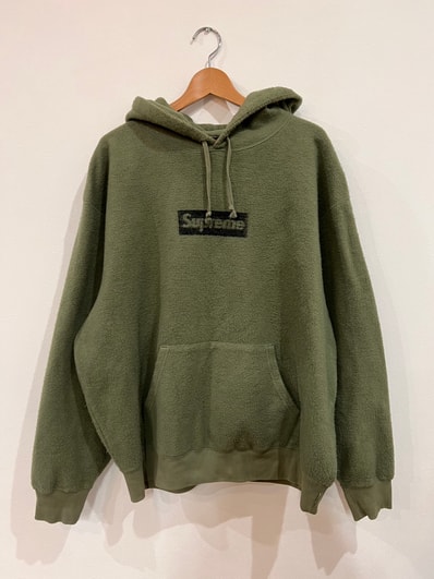 Supreme Inside Out Box Logo Hooded Sweatshirt "Light Olive"