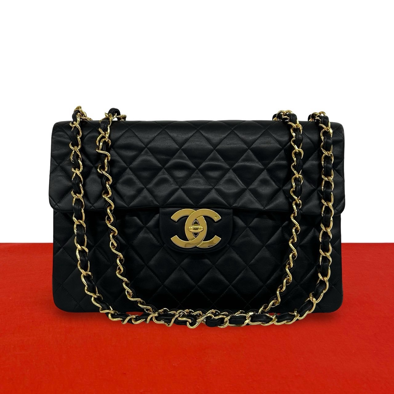 CHANEL シャネル マトラッセ ココマーク ラムスキン ショルダーバッグ ブラック
6067a