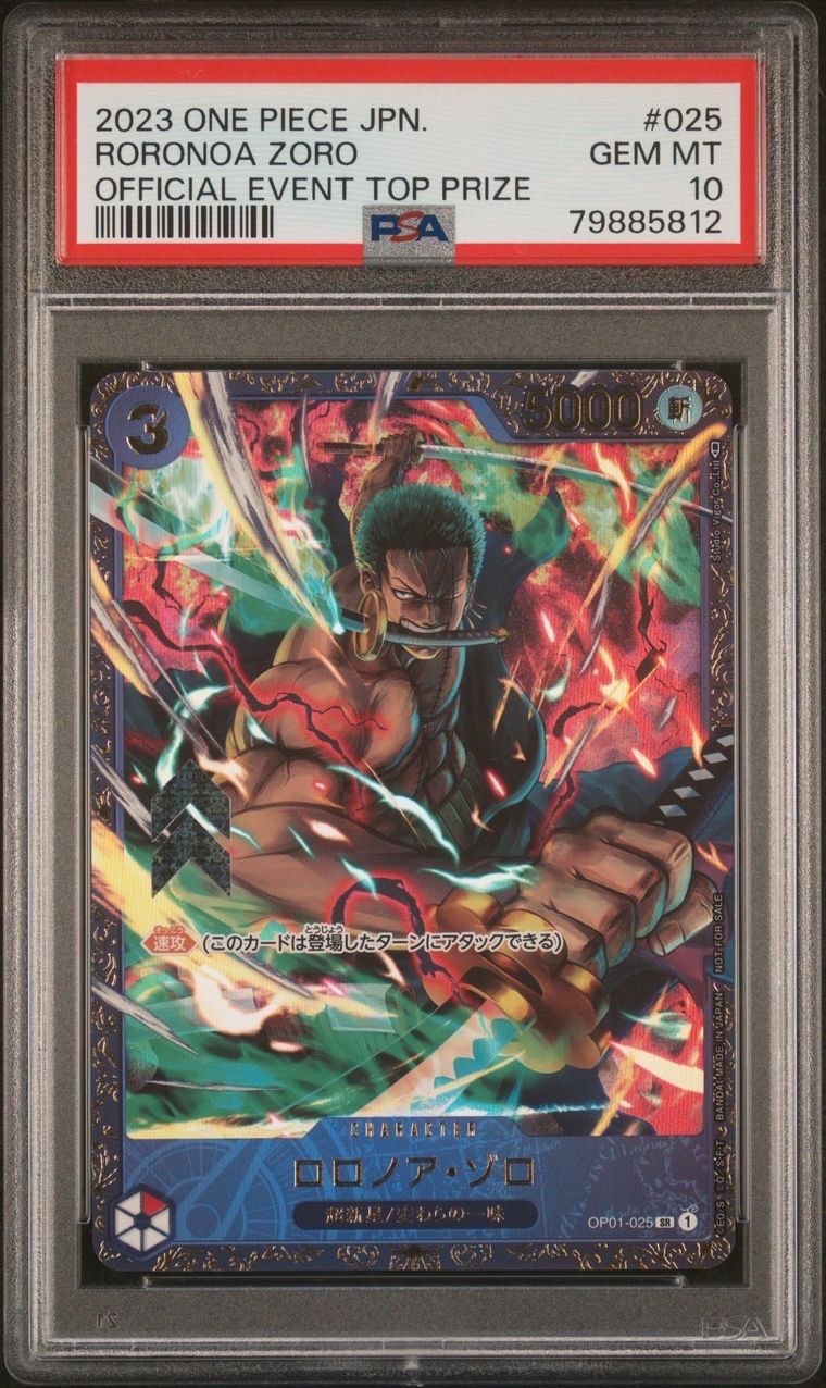 PSA 10]Roronoa Zoro SR [OP01-025] (Flagship Battle Victory