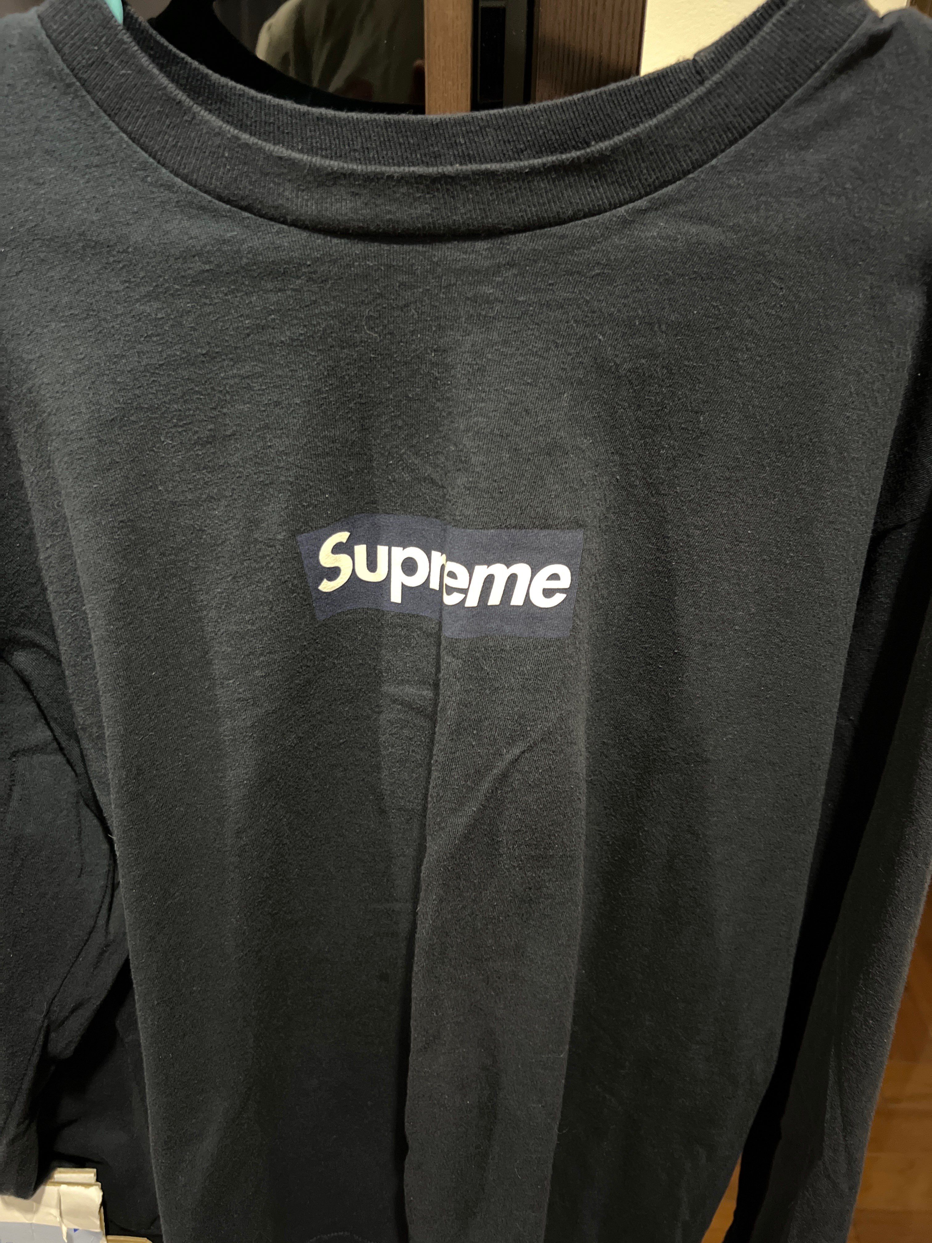 Supreme Box Logo L/S Tee "Navy"