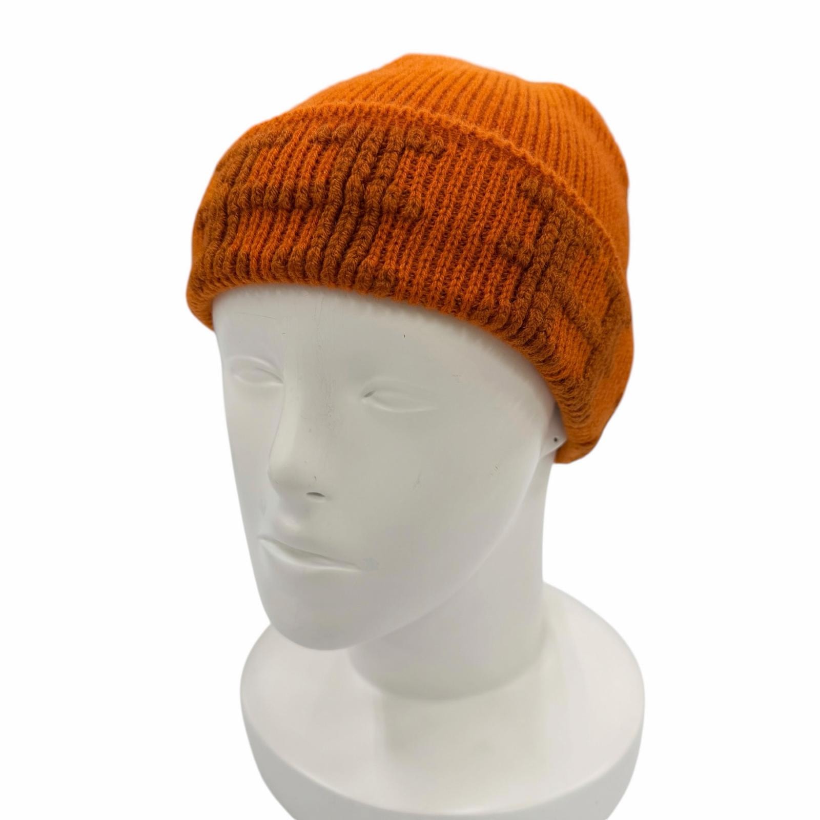 極美品 エルメス ニットキャップ オレンジ レディース ME