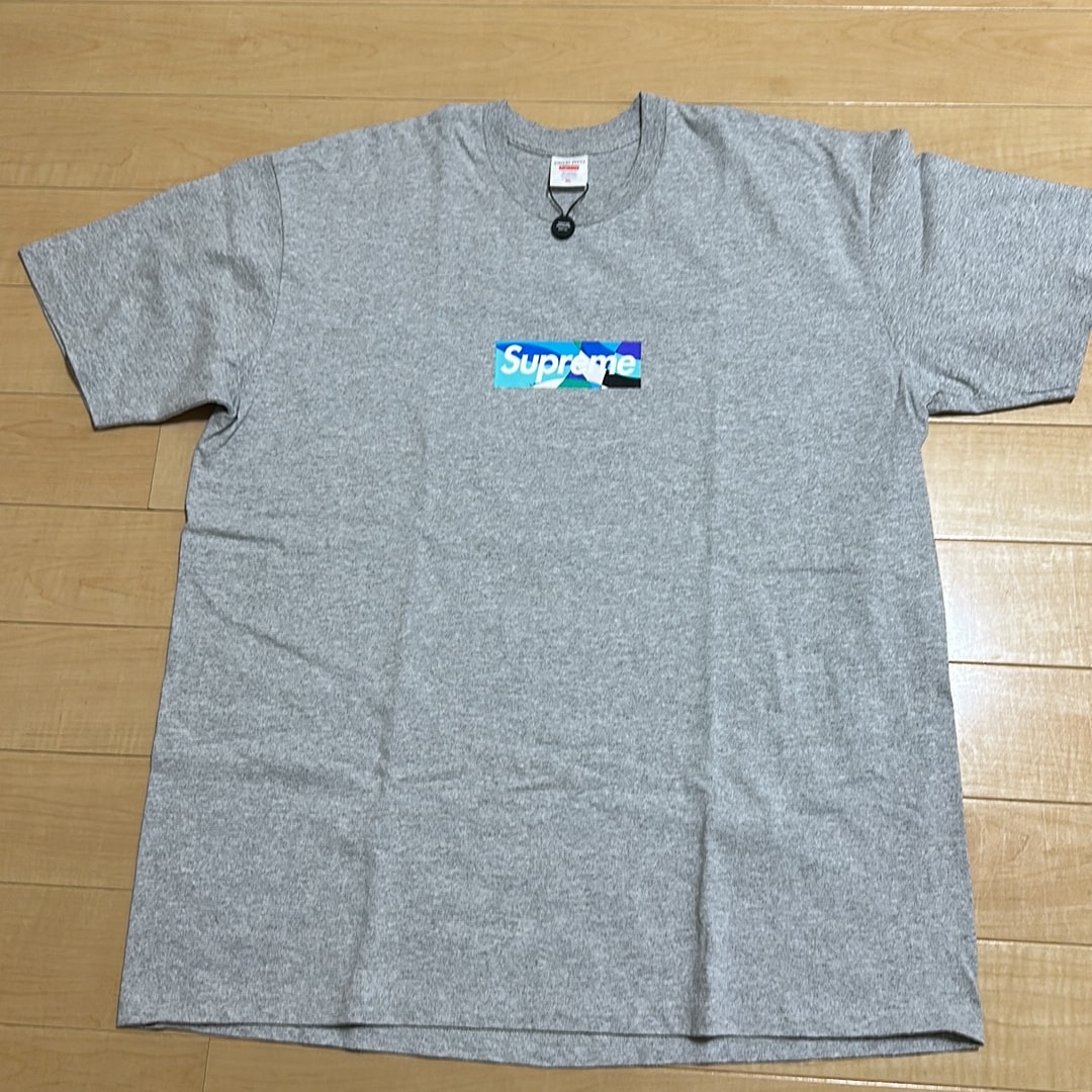 Supreme x Emilio Pucci Box Logo Tee "Grey/Blue"