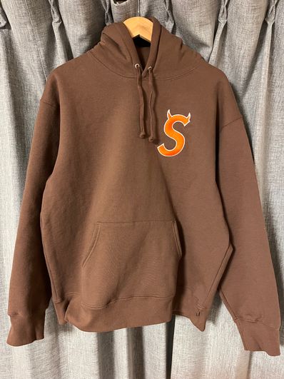 Supreme S Logo Hooded Sweatshirt "Brown" (22FW)