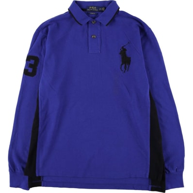 古着 ラルフローレン Ralph Lauren POLO RALPH LAUREN CUSTOM FIT ビッグポニー 長袖 ポロシャツ メンズL相当/eaa574498