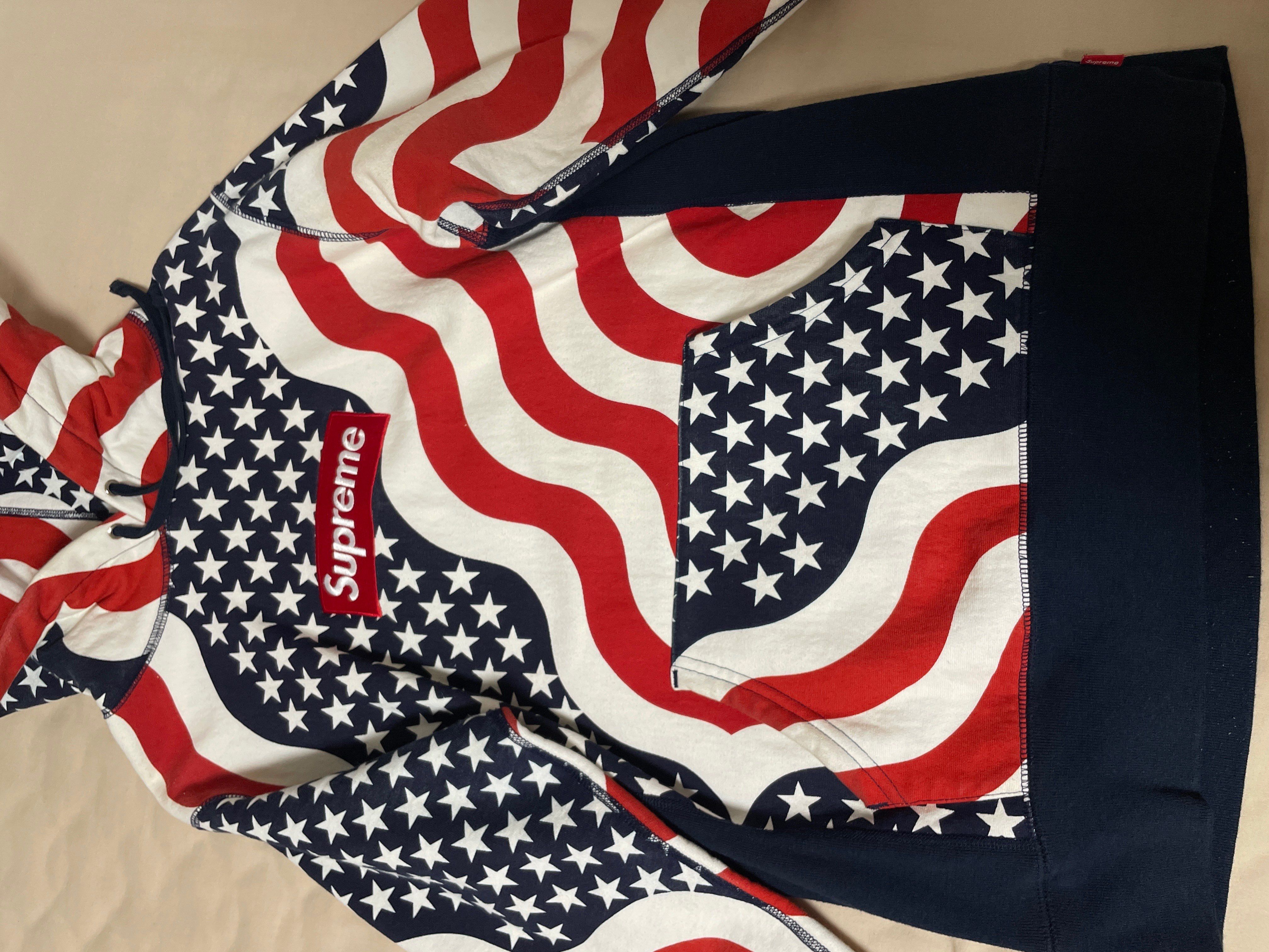Supreme Box Logo Hooded Sweatshirt "American Flag" (14FW)