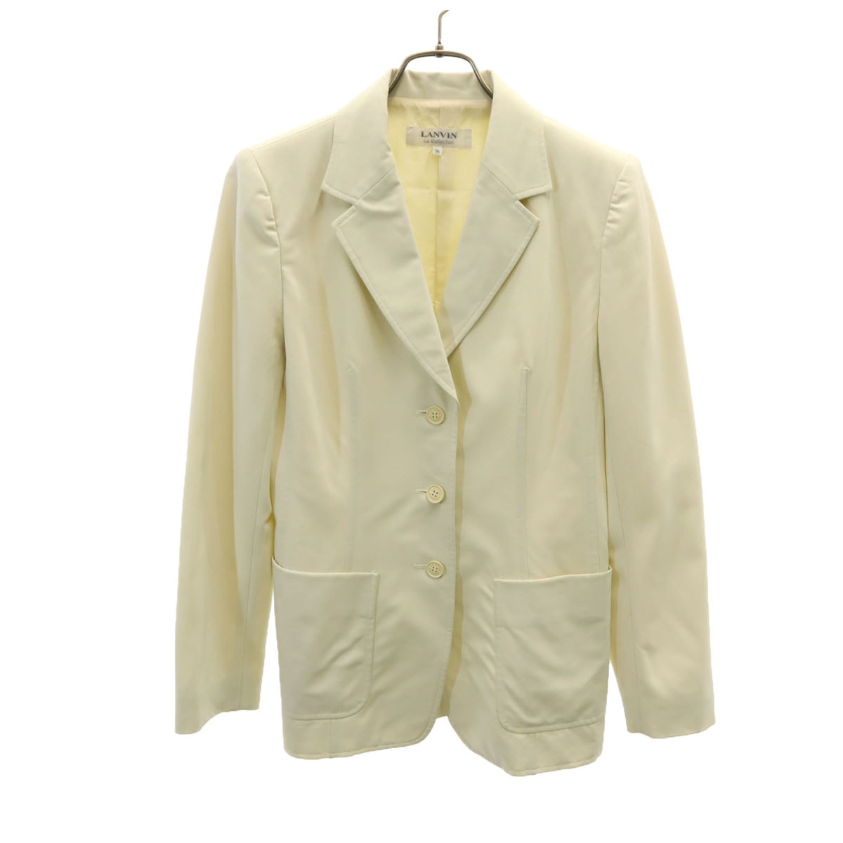 LANVIN LA COLLECTION ランバンコレクション 日本製 テーラードジャケット 36 生成り