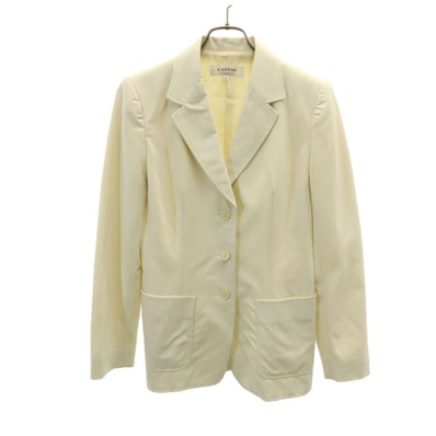 LANVIN LA COLLECTION ランバンコレクション 日本製 テーラードジャケット 36 生成り